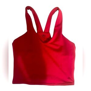 Red XS alo workout tank top